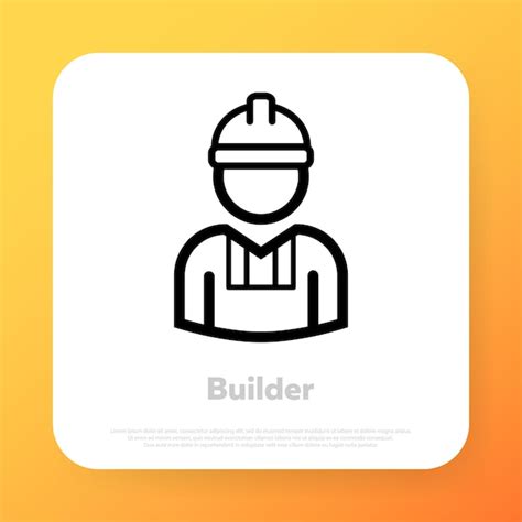 Icono De Constructor Trabajador Ingeniero Industria De Construccion