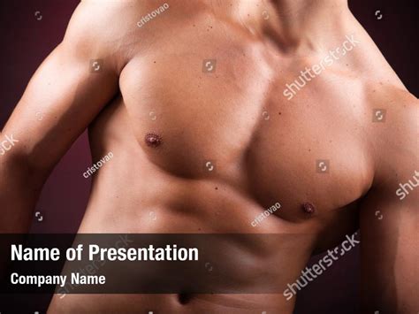 Hunky Muscular Shirtless Powerpoint Template Hunky Muscular Shirtless
