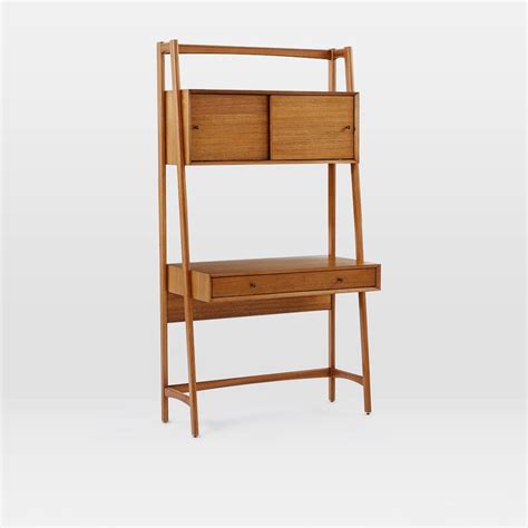 Features striking rosewood grain, long top, drawers and locking storage. Mid-Century Wall Desk | west elm United Kingdom