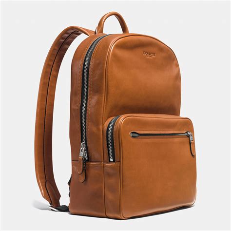 Lyst Coach Hudson Backpack In Sport Calf Leather In Brown For Men