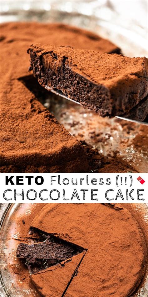 A giant collection of the best keto christmas desserts! Gluten Free, Paleo & Keto Flourless Chocolate Cake #keto # ...