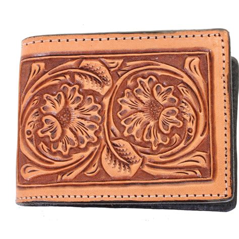 Men Leather Bifold Wallet Hand Tooled Wallets The Art Of Mike Mignola