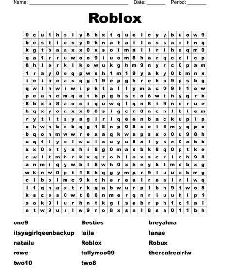 Roblox Word Search WordMint