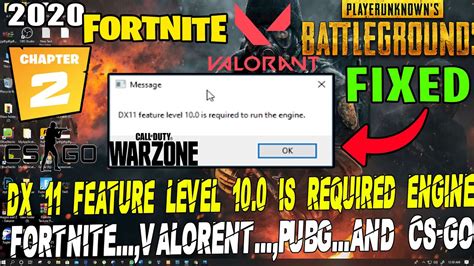 How To Fix Dx11 Feature Level 100 Is Required To Run The Engine