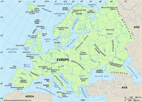 Europe Physical Features Students Britannica Kids Homework Help