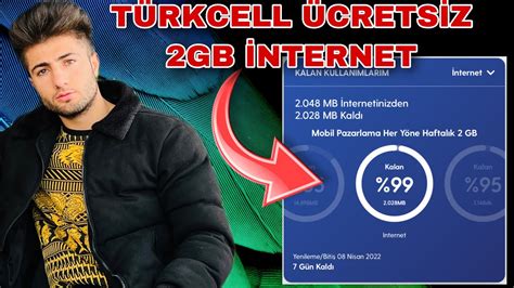turkcell bedava 2GB internet 2022 kaçırma YENİ YouTube