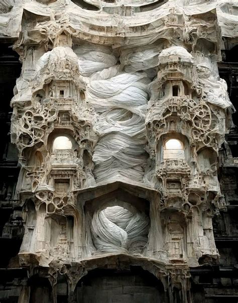 Ai Renders Intricate Baroque Architecture Facades From Silk Stone