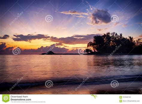 Beautiful Nature Sea View Scenery Over Stunning Sunrise