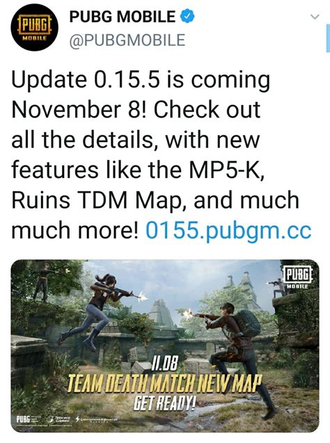 Последние твиты от pubg support (@pubg_support). PUBG Mobile Season 10 update 0.15.5 patch notes : New ...