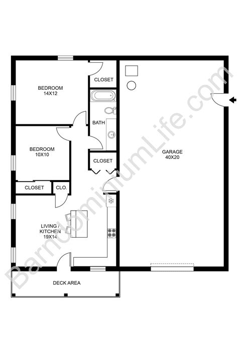 Barndominium Floor Plans With Garage Barndominium Flo