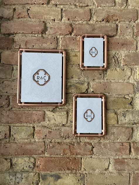 Copper Pipe Photo Frame Wall Mounted Etsy Uk