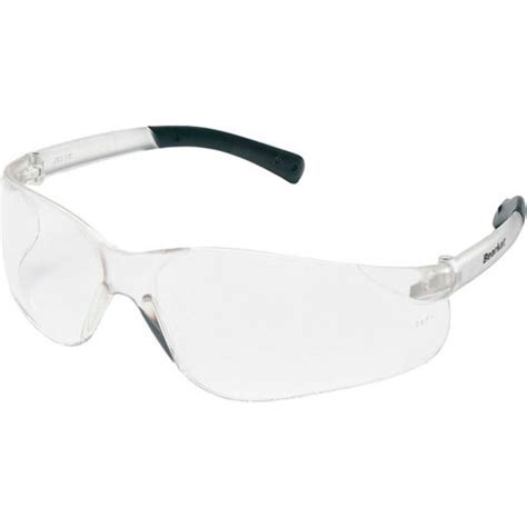Mcr Safety Bk110 Crews Bearkat Safety Glasses With Clear Lens Soft Non Slip Temple Material