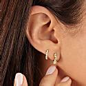Small Gold Jagged Diamond Style Huggie Hoop Earrings Lily Roo