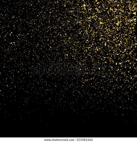 Gold Glitter Texture On Black Background Stock Vector Royalty Free