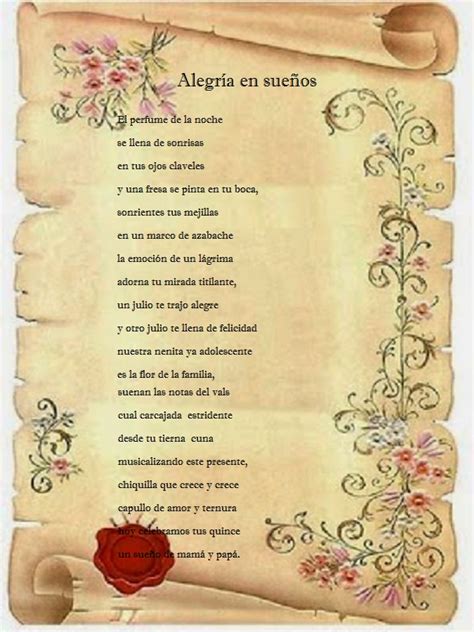 Poema A Mi Hija En Sus 15 Años Sociedad Venezolana De Arte Internacional