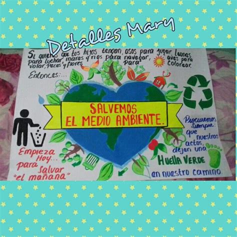 Creativas Cartel Del Medio Ambiente Con Material Reciclado Compartir