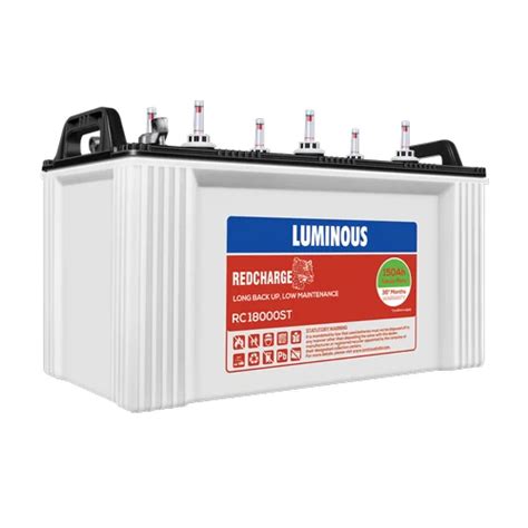 Luminous Red Charge Tubular Batteries Rc 18000st Warranty 18 Month At