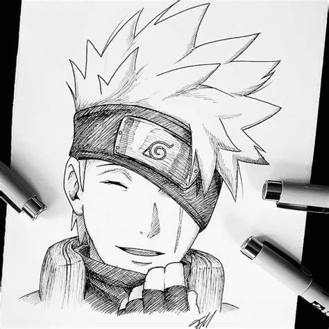 Kakashi Drawing Kakashi Drawing Naruto Sketch Anime Boy Sketch