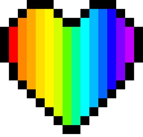 Rainbow Heart Pixel Art Maker