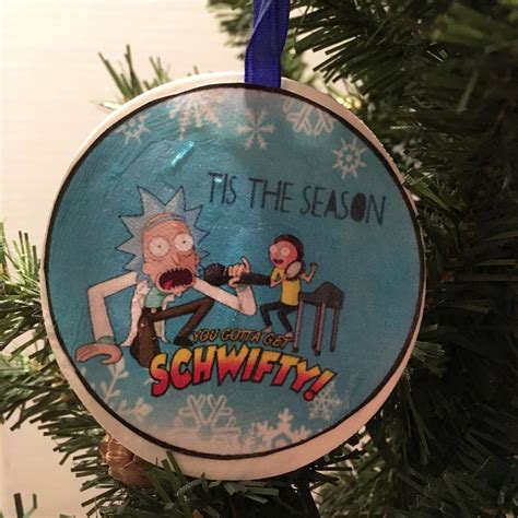 Rick And Morty Get Schwifty Christmas Ornament Etsy