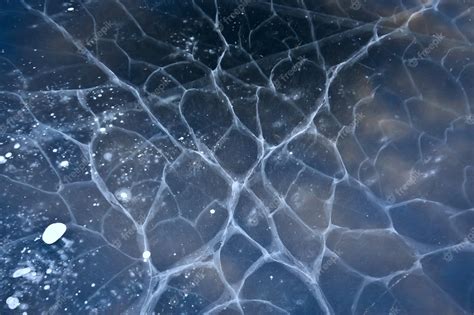 Premium Photo Cracked Ice Texture Abstract Seasonal Winter Cold