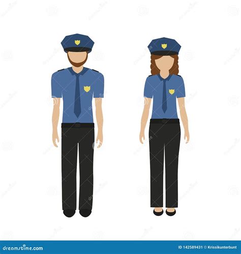 policewoman or cop woman in uniform cartoon vector 55328771