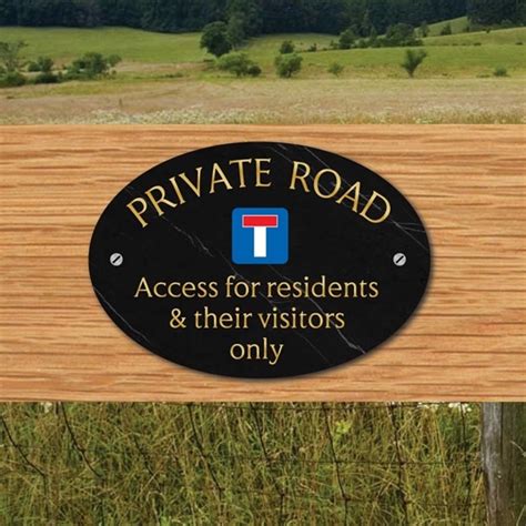 Jaf Graphics Private Road Oval Sign