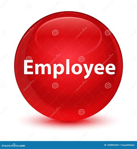 employee glassy red round button stock illustration illustration of text engagement 105896346