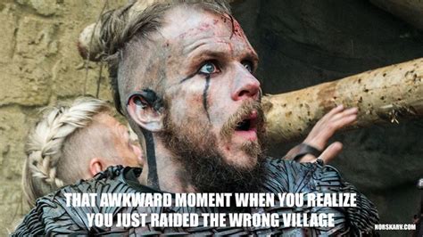 Vikings Floki Meme Gustaf Skarsgård Awkward Moment Raid Wrong Village Norskarv Alt For Norge