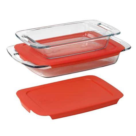 Pyrex Easy Grab 4 Piece Glass Bakeware Set 1090992 The Home Depot