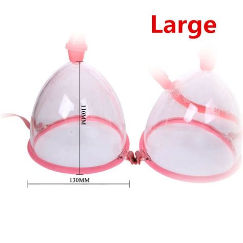 Plastic Manual Vacuum Breast Pump Sucker With Dual Cups Physical Bust Breast Enhancer Suction