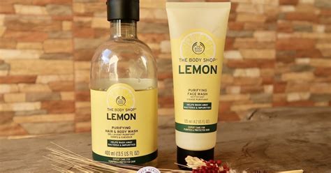 The Body Shop Lemon Purifying Face Wash And Hair And Body Wash Review