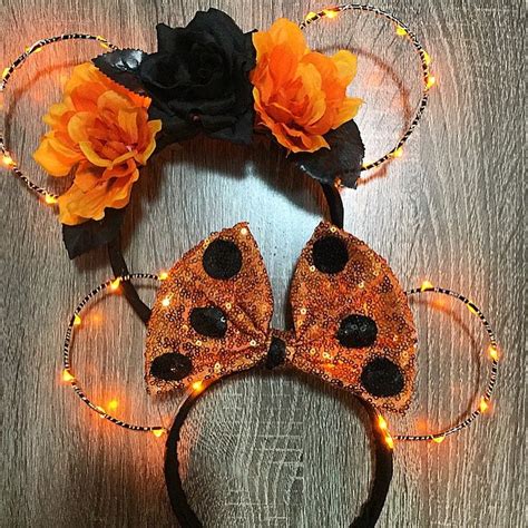 Halloween Light Up Minnie Mouse Disney Ears 🎃💀👻 Halloween Disney