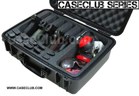 Case Club Waterproof 5 Pistol Case With Accessory Pocket And Silica Gel