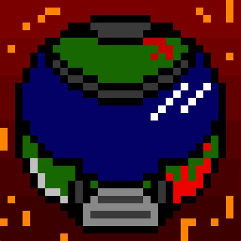First Time Trying Pixel Art Made Doomslayer By Mcmemey On Deviantart