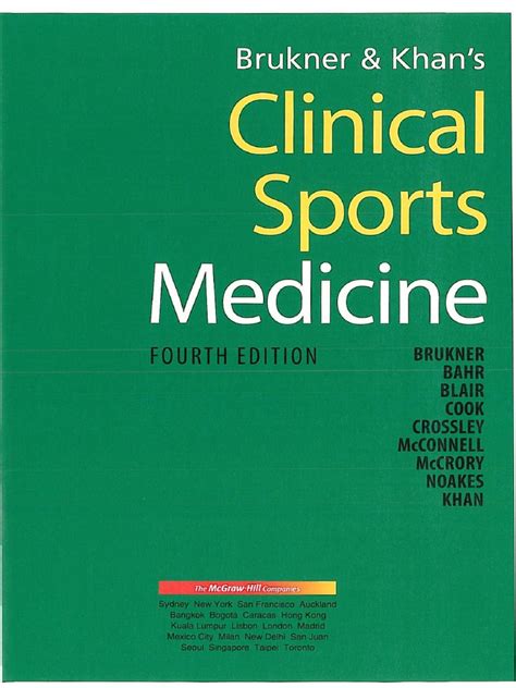 Clinical Sports Medicine 4th Edition Brukner Khan Pdf Pain