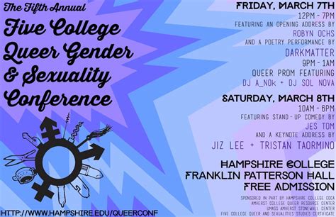 five college queer gender and sexuality conference look at our nifty new poster we re excited