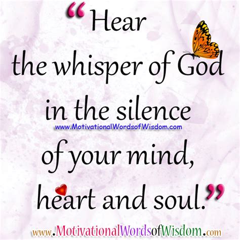 God Whisper In The Calmness Of Your Mind Heart And Soul