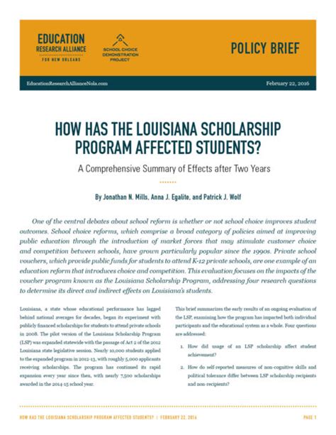 How Has The Louisiana Scholarship Program Affected Students