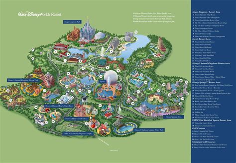 Los Parques De Disney World Map Disney World Resort Mapa Florida Usa