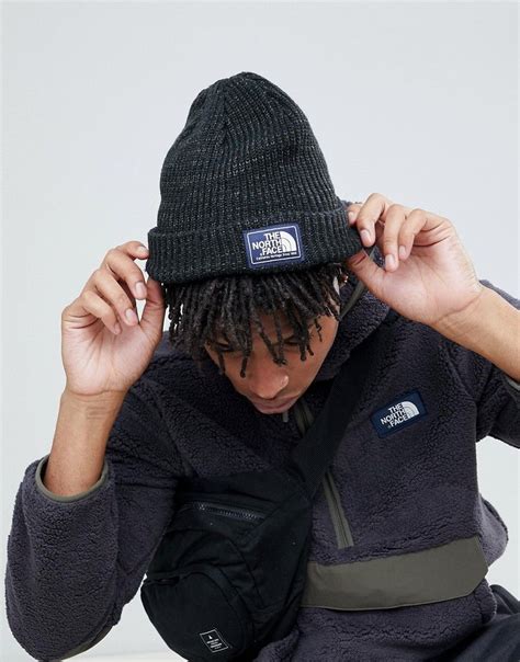 The North Face Salty Dog Beanie Hat In Black Black Thenorthface Dog