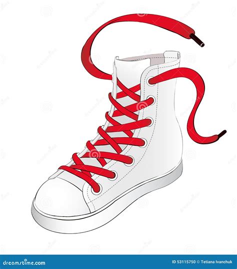 Sneakers With Shoelaces Royalty Free Stock Photography Cartoondealer