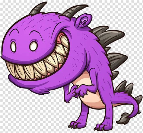 Cartoon Monster Illustration Terrible Monster Transparent Background PNG Clipart HiClipart