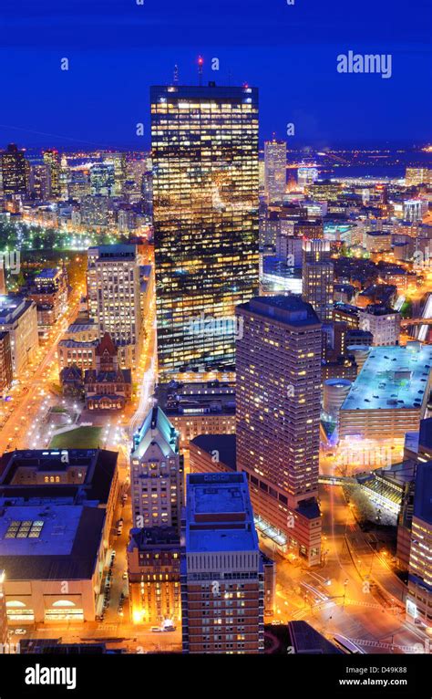 Aerial View Of Downtown Boston Massachusettes Usa Stock Photo Alamy