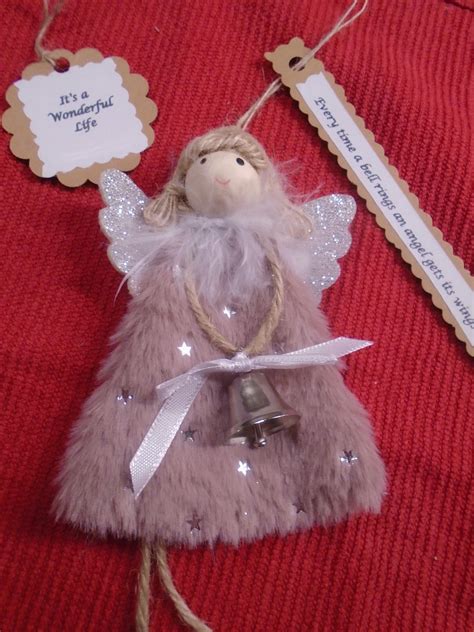 Its A Wonderful Life Hanging Angel Silver Bell Etsy