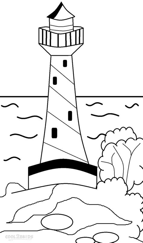 printable lighthouse coloring pages  kids