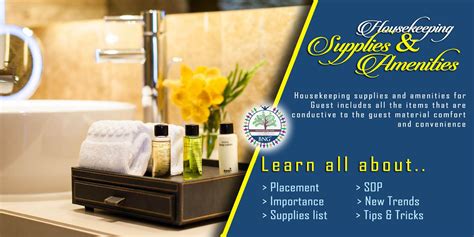 Housekeeping Supplies And Amenities Bng Hotel Management Institute