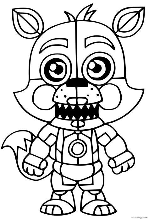 Foxy Coloring Page Printable