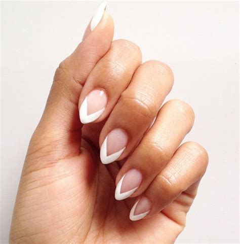 Edgy French Manicure White Nail Polish White Tip Nails French Tip