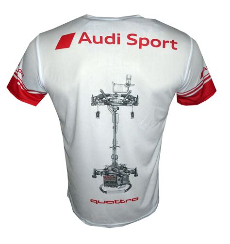 Audi Sport Quattro T Shirt With Logo And All Over Printed